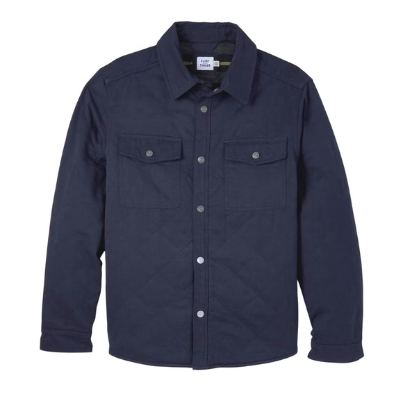 Flint and Tinder Men's Size XXL Quilted Shirt Jacket Navy Water Resistant